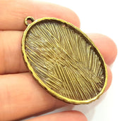2 Antique Bronze  Pendant Blank Findings (40x30mm blank)  G6320