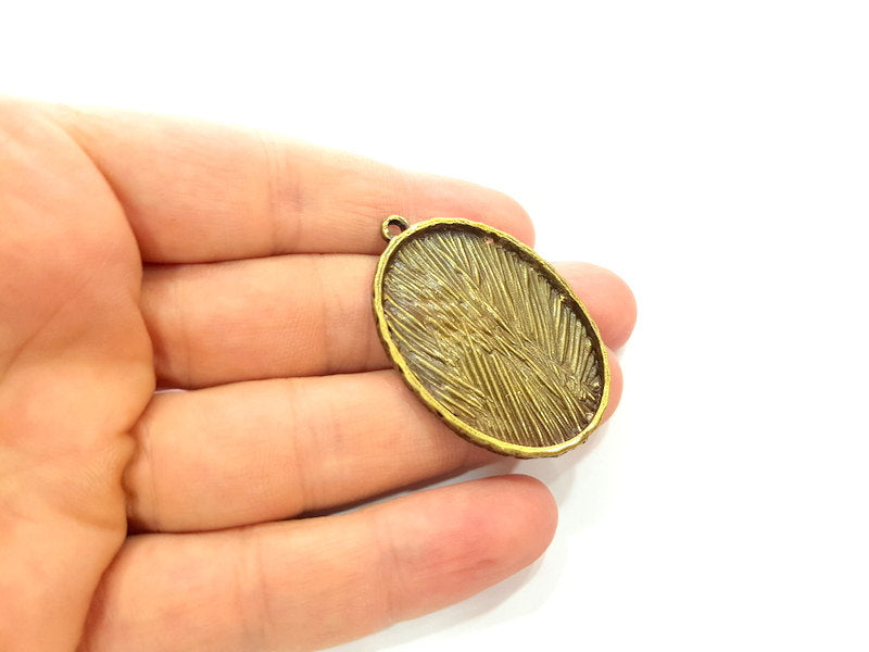 2 Antique Bronze  Pendant Blank Findings (40x30mm blank)  G6320