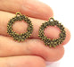 10 Flower Charms Antique Bronze Tone (22x20mm) G6329