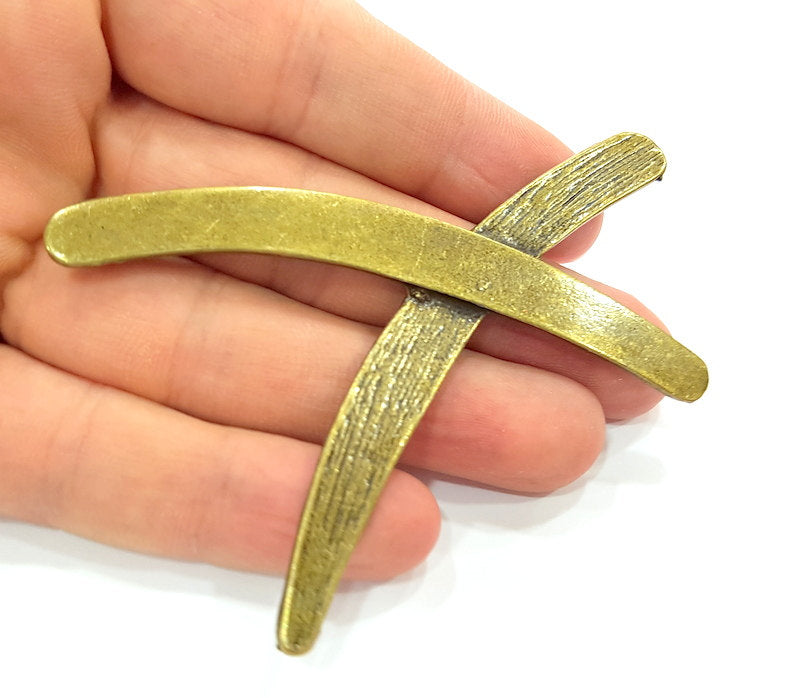 Antique Bronze Bohemian Pendant Tribal Pendant Medallion Pendant   (82x58mm) G6360