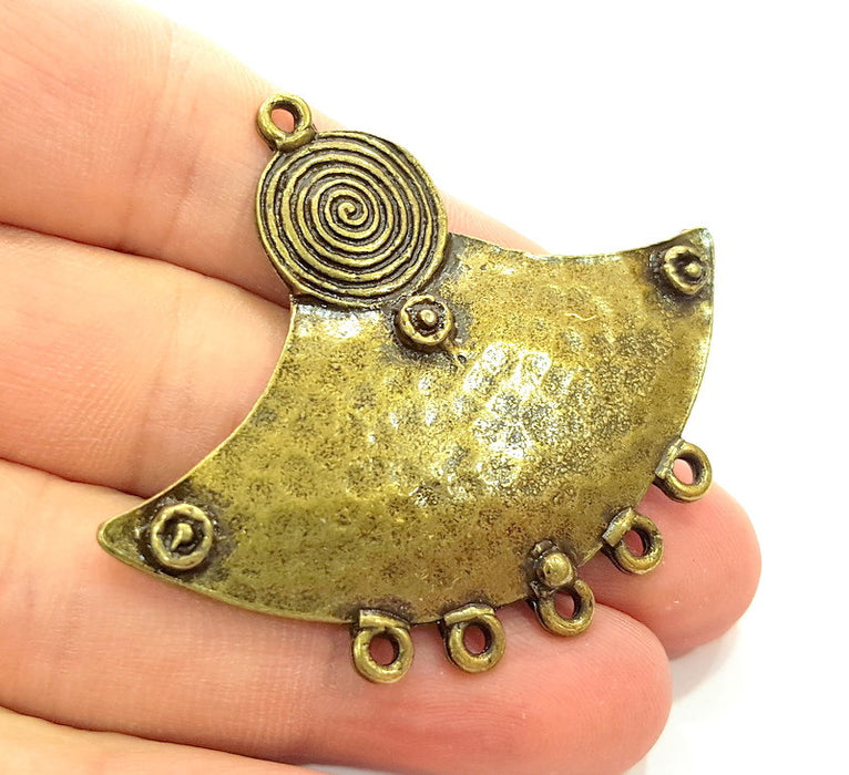 Tribal Pendant Antique Bronze  Medallion Pendant   (60x52mm) G7663