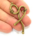 2 Antique Bronze Rope Pendant   (52x28mm) G6362