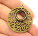 2 Pendant Blank Bezel Settings Base Blank Antique Bronze   Necklace Blank Mountings (12mm blank)  G6367