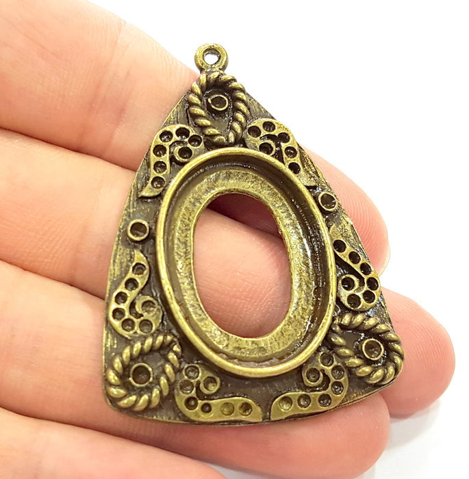 Pendant Blank Bezel Settings Base Blank Antique Bronze   Necklace Blank Mountings (30x22mm blank)  G6365