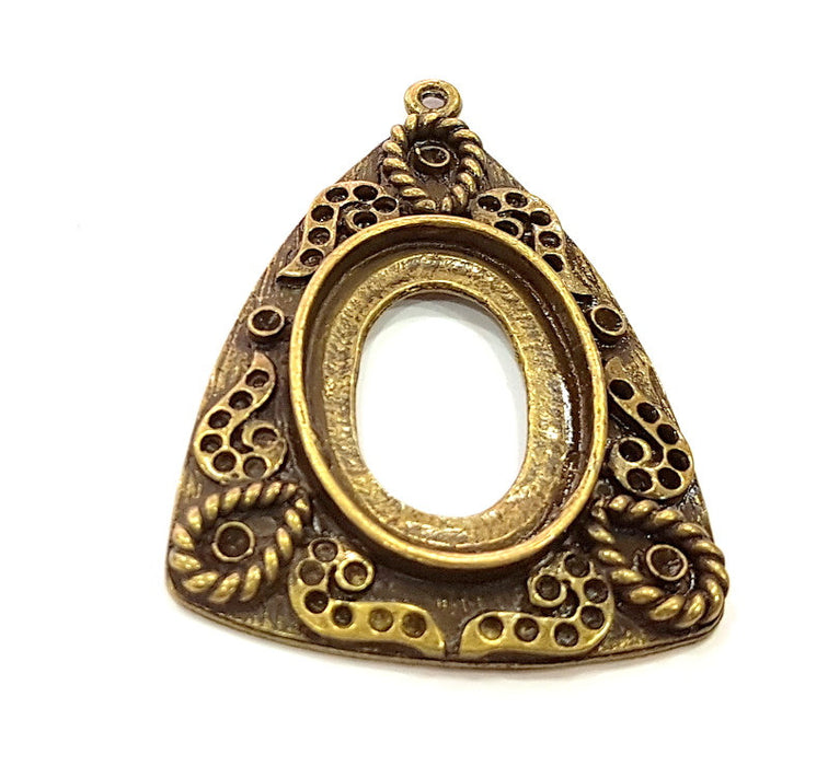 Pendant Blank Bezel Settings Base Blank Antique Bronze   Necklace Blank Mountings (30x22mm blank)  G6365