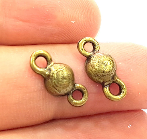 20 Antique Bronze Tone Connector Charms  (15x7mm) G6370