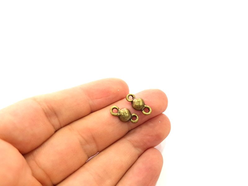 20 Antique Bronze Tone Connector Charms  (15x7mm) G6370