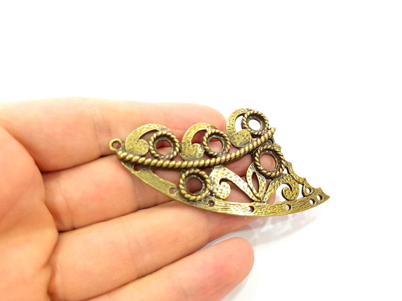 Antique Bronze Connector Pendant   (80x40mm) G6372