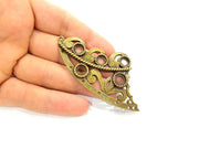 Antique Bronze Connector Pendant   (80x40mm) G6372