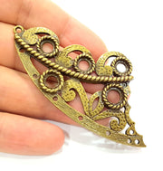 Antique Bronze Connector Pendant   (80x40mm) G6372