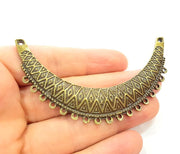 Collar Pendant Ethnic Pendant Tribal Pendant Antique Bronze Pendant  (88x18mm) G6374