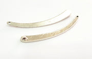 2 Pcs Antique Silver Plated Pendants (70mm) Antique Silver Plated Metal  G10698