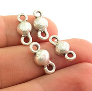 10 Pcs (11x8mm) Antique Silver Plated  Connector  G6100