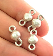 10 Pcs (11x8mm) Antique Silver Plated  Connector  G6100