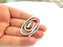 2 Pcs Antique Silver Plated Hammered Pendants (51x31mm) Antique Silver Plated Metal  G6101