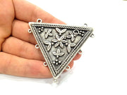 Silver Pendants Antique Silver Plated Medallion Pendants (66mm) Antique Silver Plated Metal  G6118