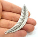 Silver Pendant Antique Silver Plated Leaf Pendants (82x18mm) Antique Silver Plated Metal  G6129