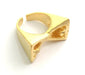 Adjustable Ring Blank, (3mm blank )  Gold Plated Brass G6132