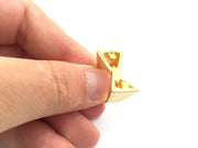 Adjustable Ring Blank, (3mm blank )  Gold Plated Brass G6132