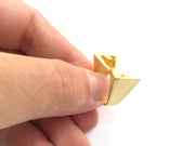 Adjustable Ring Blank, (3mm blank )  Gold Plated Brass G6132