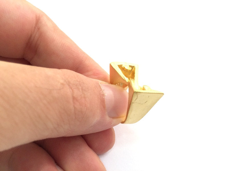 Adjustable Ring Blank, (3mm blank )  Gold Plated Brass G6132