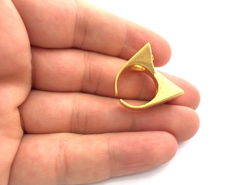 Adjustable Ring Blank, (3mm blank )  Gold Plated Brass G6132