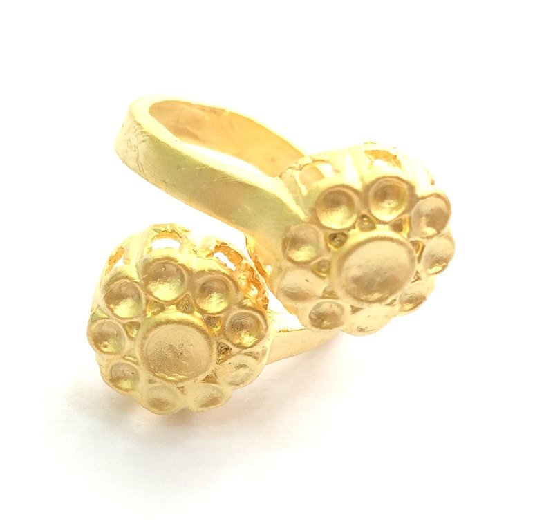 Adjustable Ring Blank, (3mm blank )  Gold Plated Brass G6133