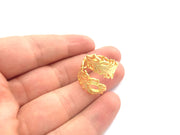 Adjustable Ring Blank, (6x3mm blank )  Gold Plated Brass G6134