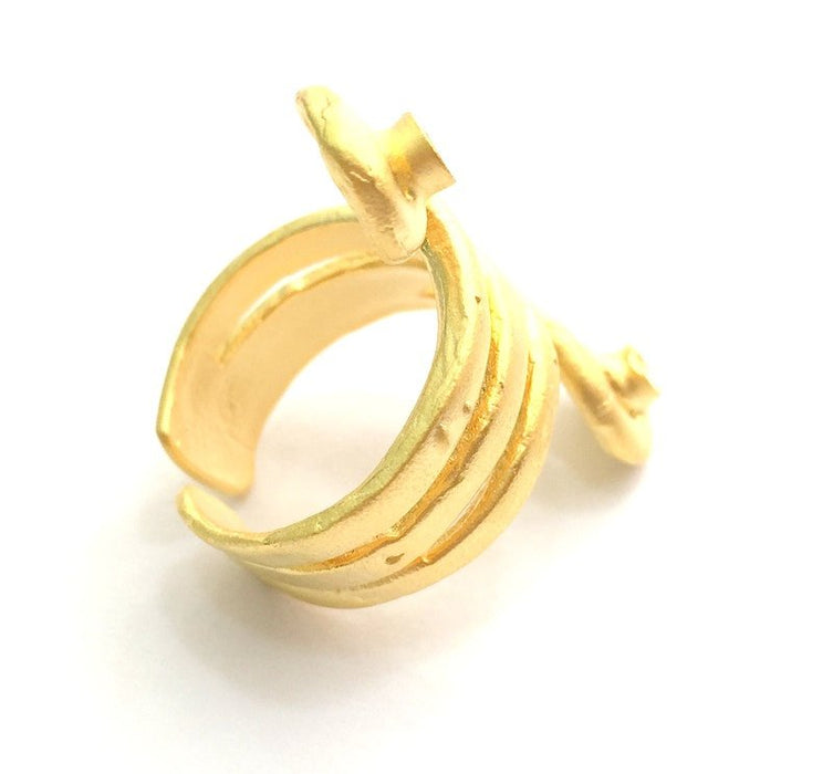 Adjustable Ring Blank, (3mm blank )  Gold Plated Brass G6135