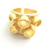 Adjustable Ring Blank, (3mm 4mm blank )  Gold Plated Brass G6136