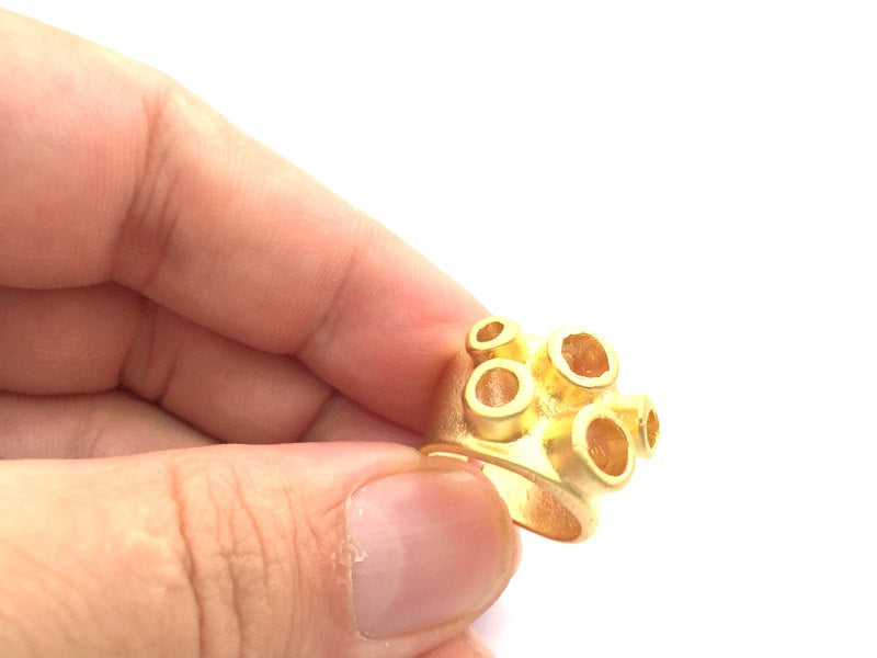 Adjustable Ring Blank, (3mm 4mm blank )  Gold Plated Brass G6136