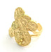 Gold Ring Blank Ring Settings Ring Bezel Base Cabochon Mountings Adjustable (3mm blank )  Gold Plated Brass G6137