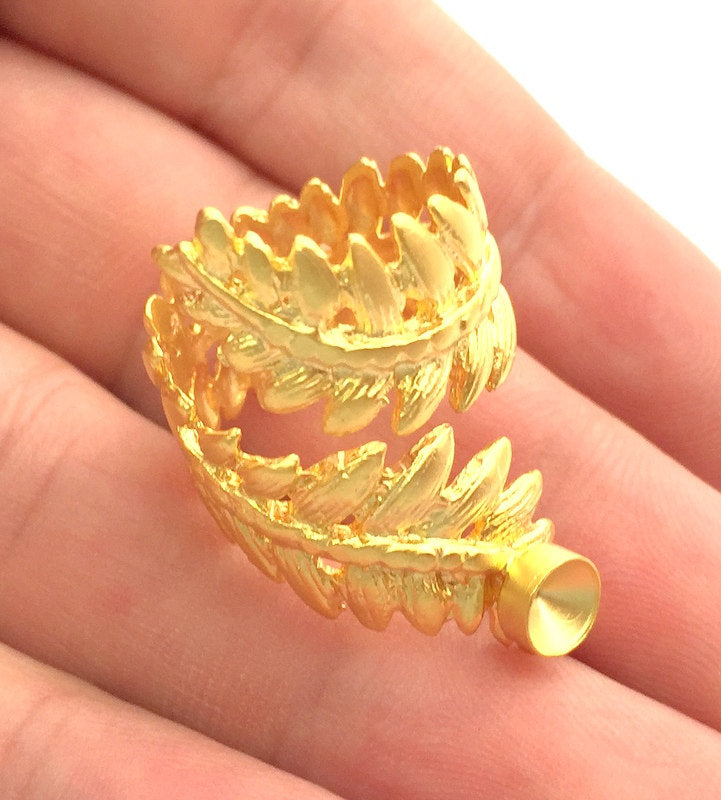 Adjustable Ring Blank, (3mm blank )  Gold Plated Brass G6140