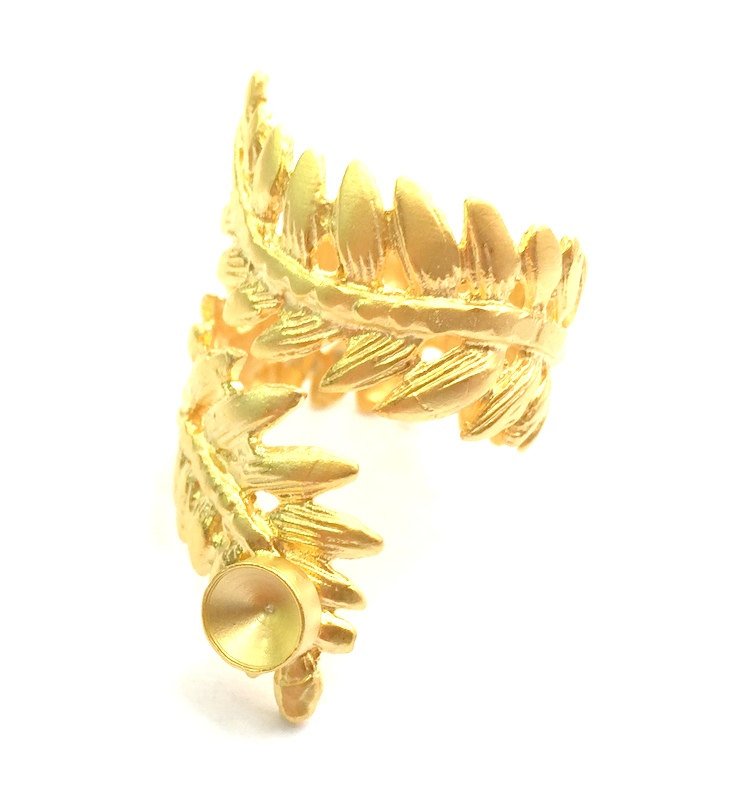 Adjustable Ring Blank, (3mm blank )  Gold Plated Brass G6140