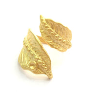 Gold Ring Blank Ring Settings Ring Bezel Base Cabochon Mountings Adjustable  (3mm blank )  Gold Plated Brass G6141