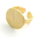 Adjustable Ring Blank, (15mm blank ) Gold Plated Brass G6152