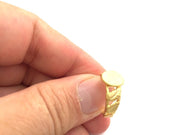 Adjustable Ring Blank, (10mm blank ) Gold Plated Brass G6157