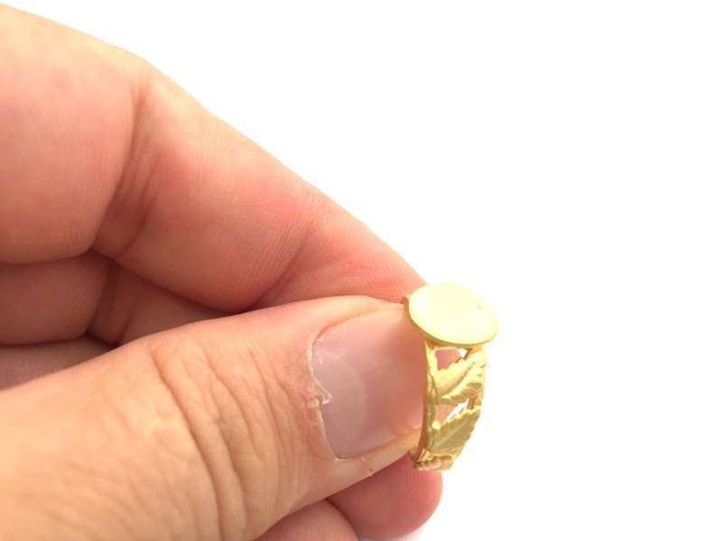 Adjustable Ring Blank, (10mm blank ) Gold Plated Brass G6157