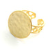 Adjustable Ring Blank, (15mm blank ) Gold Plated Brass G6160