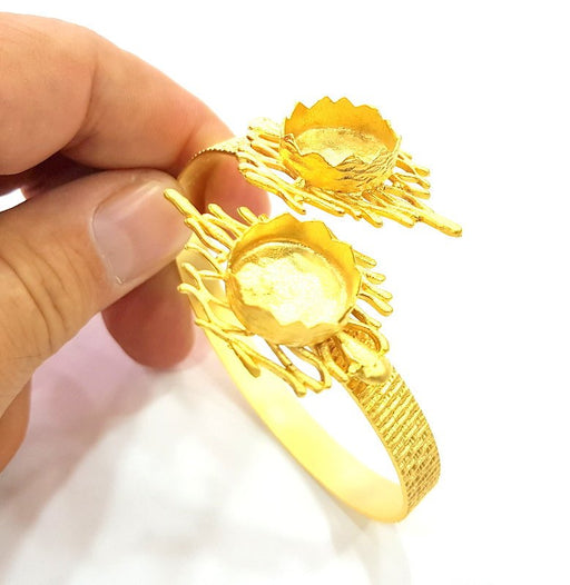 Bracelet Blank Bracelet Cuff Bangles Findings (15mm  Blank) ,Adjustable  Gold  Plated Brass G6399