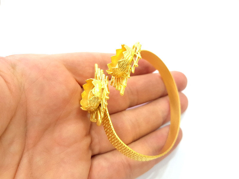 Bracelet Blank Bracelet Cuff Bangles Findings (15mm  Blank) ,Adjustable  Gold  Plated Brass G6399