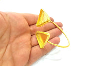 Bracelet Blank Bracelet Cuff Bangles Findings (25x25mm triangle Blank) ,Adjustable  Gold  Plated Brass G6404