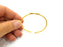 Bracelet Blank Cuff Bangles Findings Adjustable Bracelet Components (25x15mm Blank) Gold  Plated Brass G9544