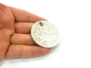 Silver Pendant Tribal Pendants Ethnic Pendant  Medallion Pendant (51mm) Antique Silver Plated G6424