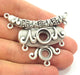 Silver Pendant Antique Silver Plated Medallion Pendants (58x46mm) Antique Silver Plated Metal  G6180