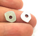 10 Pcs  (12mm) Antique Silver Plated Metal  Stamp G6181