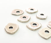 10 Pcs  (12mm) Antique Silver Plated Metal  Stamp G6181