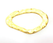 Gold Plated Hammered Pendants (67x45mm)  G6193