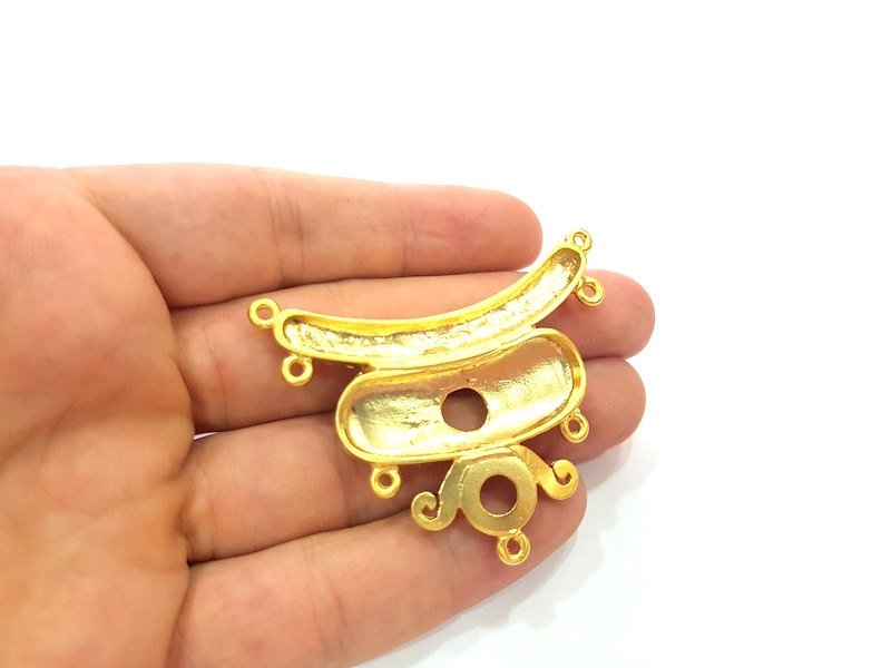 Gold Plated Linked Pendant Blank (57x45mm)  G6195