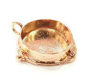 Rose Gold Pendant Blank Base Setting Necklace Blank Mountings Rose Gold Plated Brass (25 mm Blank ) G6476